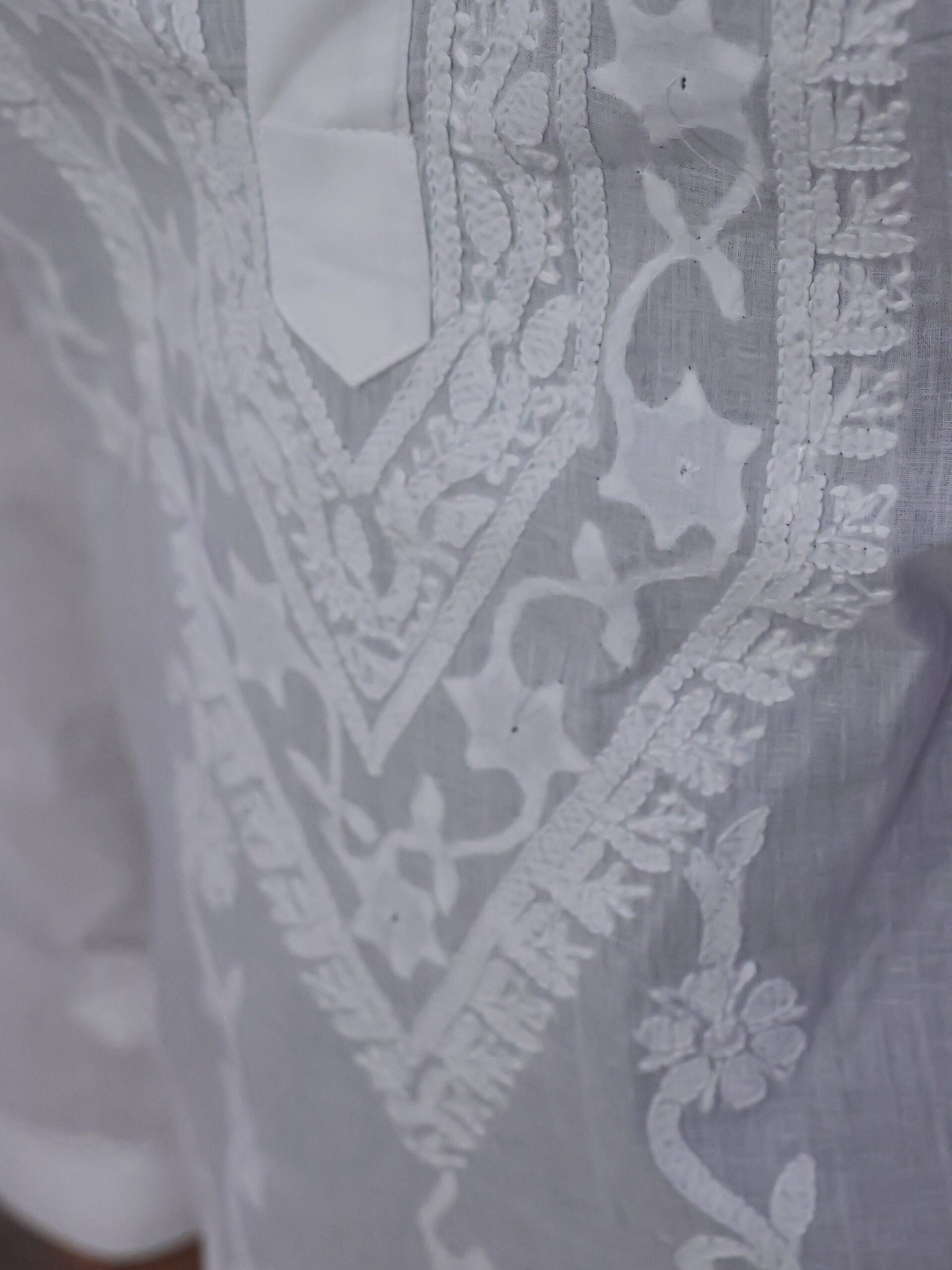 Men’s Premium Hand-Embroidered Chikankari Kurta – Pure Cotton - Image 3