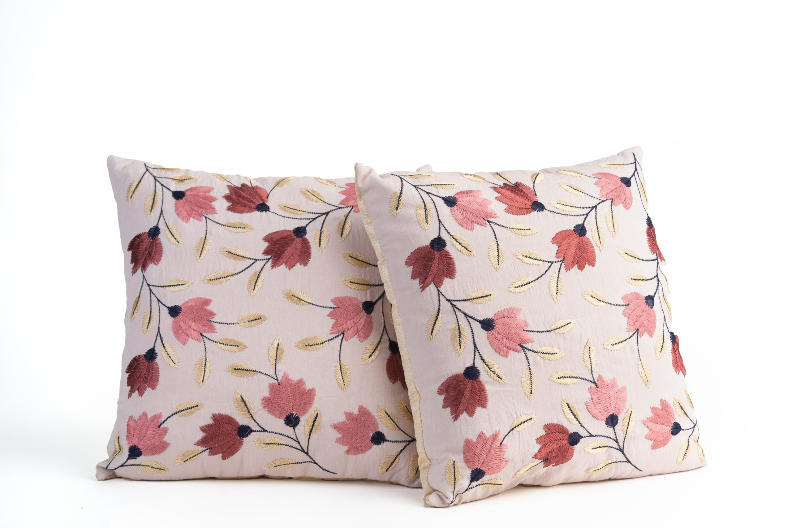 Cotton Silk Heavy Embroidered Cushions with Fillers - Image 10