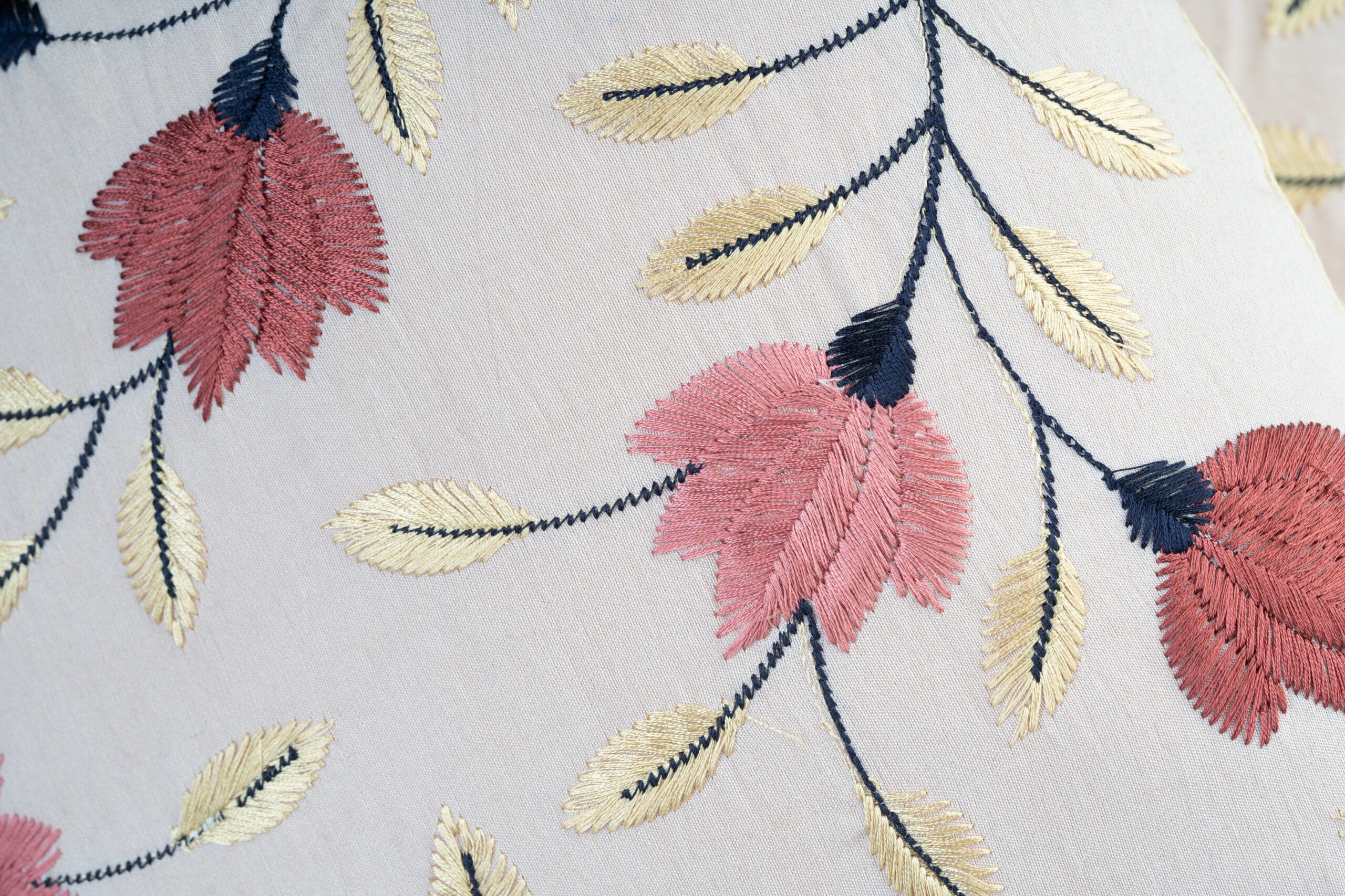Cotton Silk Heavy Embroidered Cushions with Fillers - Image 9