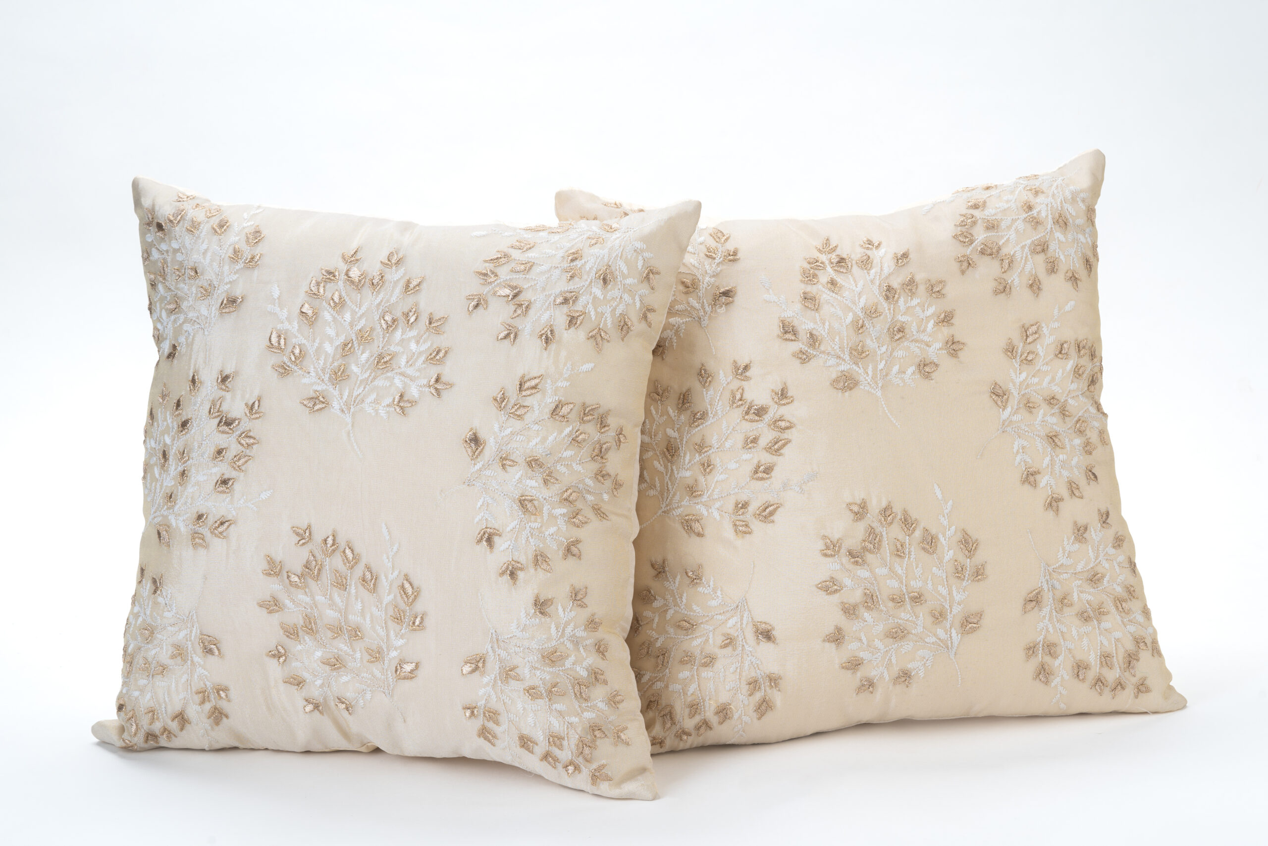 Cotton Silk Heavy Embroidered Cushions with Fillers - Image 11